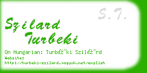 szilard turbeki business card